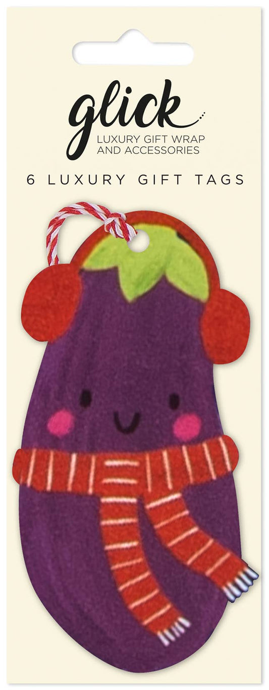 Multipack Tag (6) Christmas Aubergine