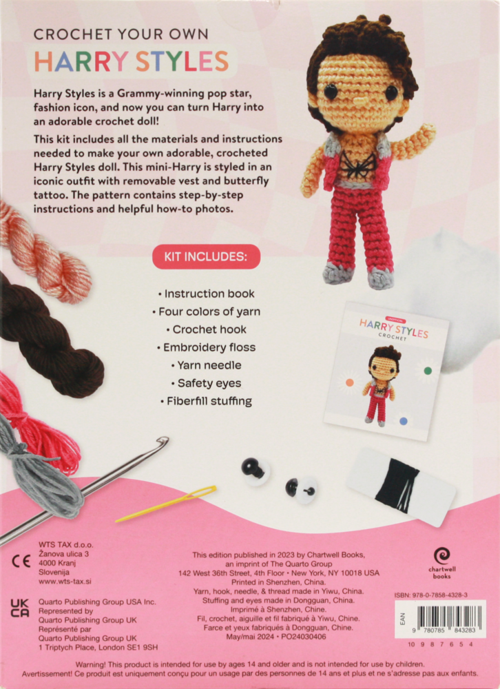 Harry Styles Crochet Kit Crafts DIY Pop Music Amigurumi