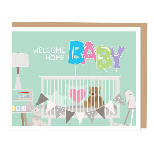 Welcome Home New Baby Greeting Card