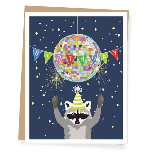 Birthday Disco Raccoon - Front & Company: Gift Store