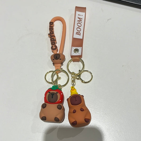 Capybara Rubber Assorted Keychain