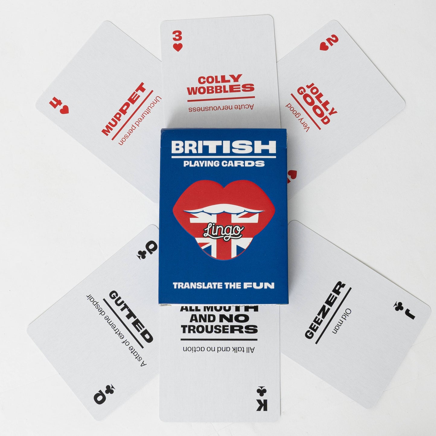 British Slang Travel Playing Cards in Tin Travel Case