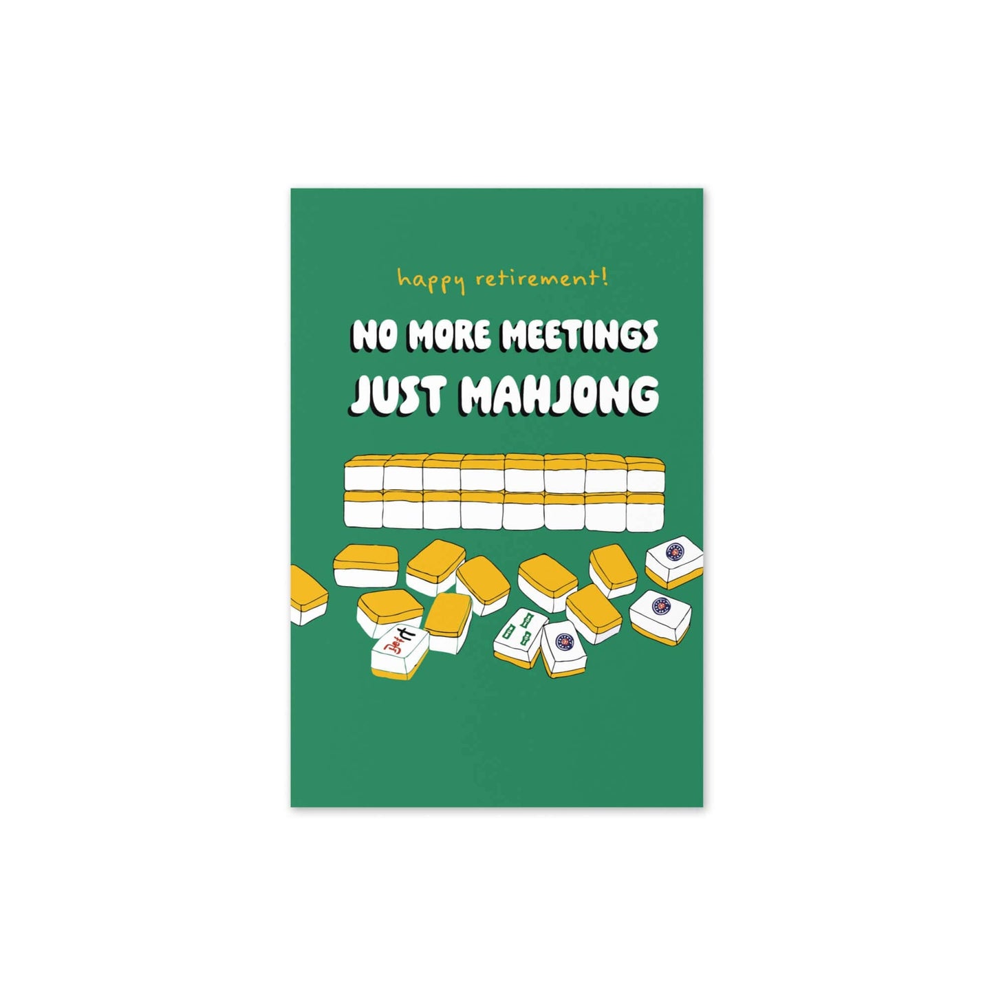 Just Mahjong Funny Retirement Cards | Chinese Game Tile Greetings
