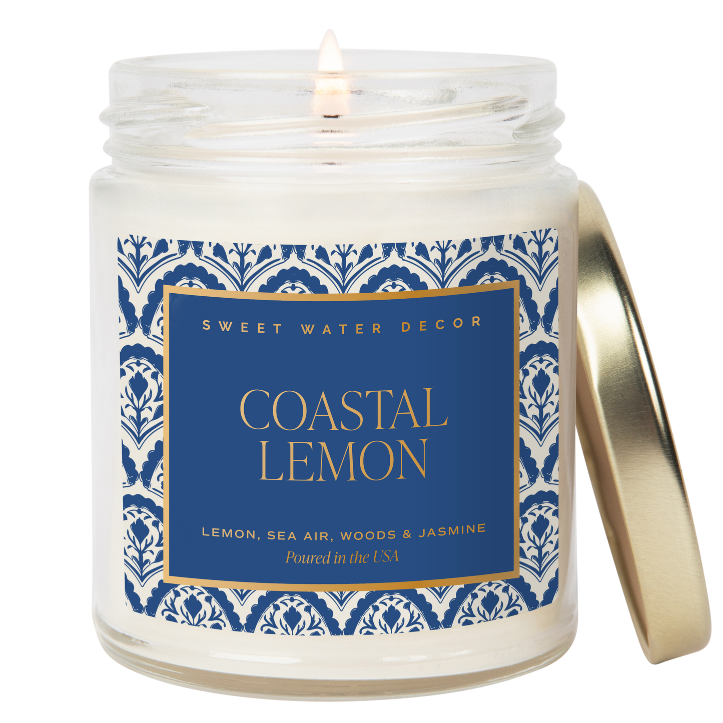 *NEW* Coastal Lemon 9 oz Soy Candle - Home Decor & Gifts