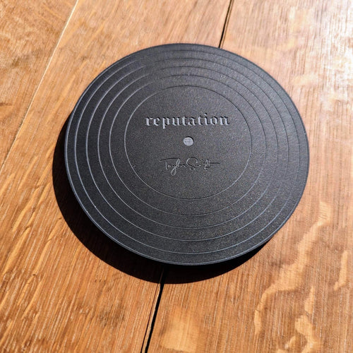 SAC-TS-REP Reputation Black Taylor Swift Albums Acrylic Coaster - Front & Company: Gift Store