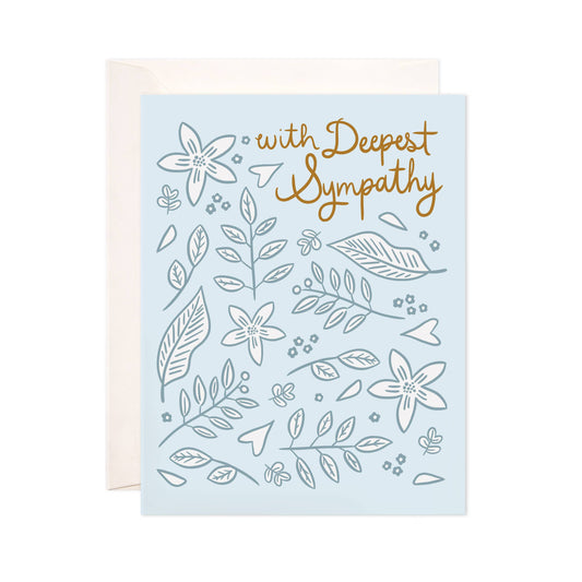 Blue Sympathy Greeting Card - Sympathy Card