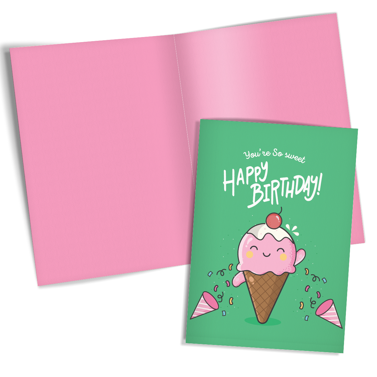 Birthday Card & Ice Cream Crochet Pattern