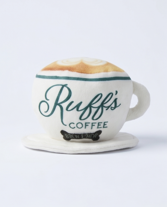 Ruff's Coffee Cup  | Plush Squeaker Dog Toy