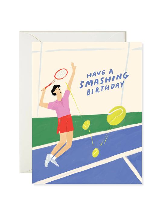 Tennis Birthday - Tennis Pun Birthday Card