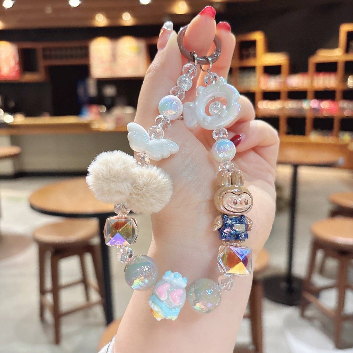 Labubu Beaded mobile phone chain Labubu bag pendant