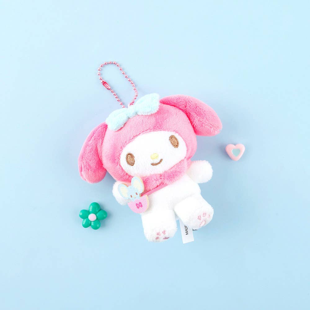 Sanrio Mini Plush Keychain - Shoulder Bag Edition (8cm)