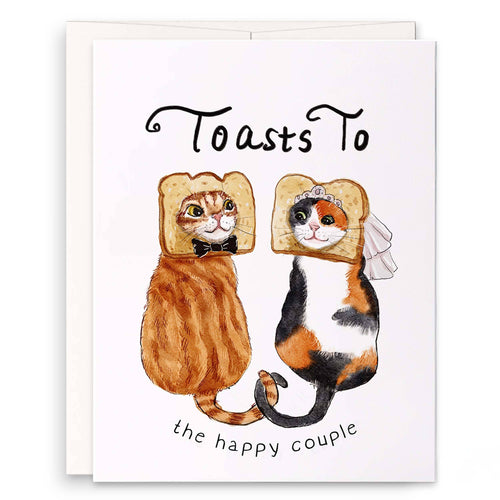 Wedding Toast Cats - Funny Wedding Card - Front & Company: Gift Store