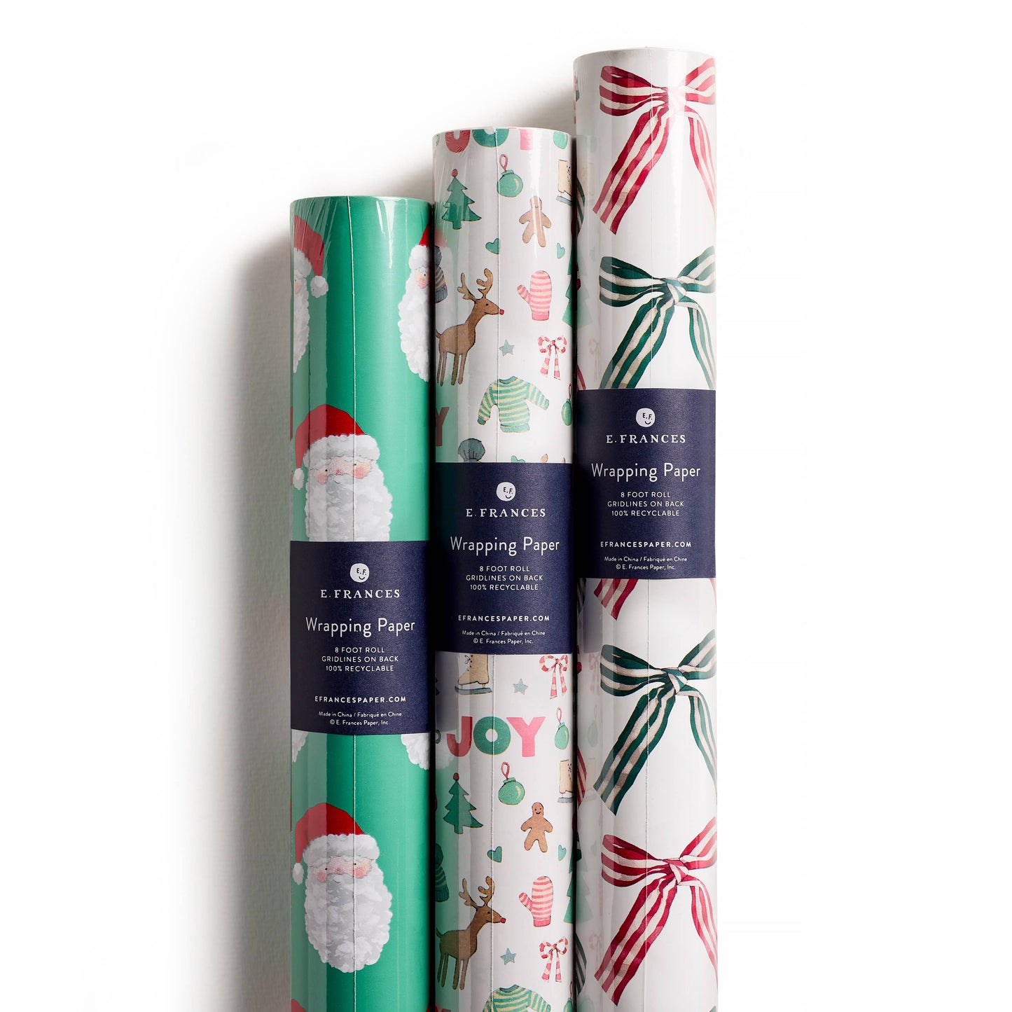 Ribbon Candy Bows Roll of Gift Wrap | Holiday Wrapping Paper