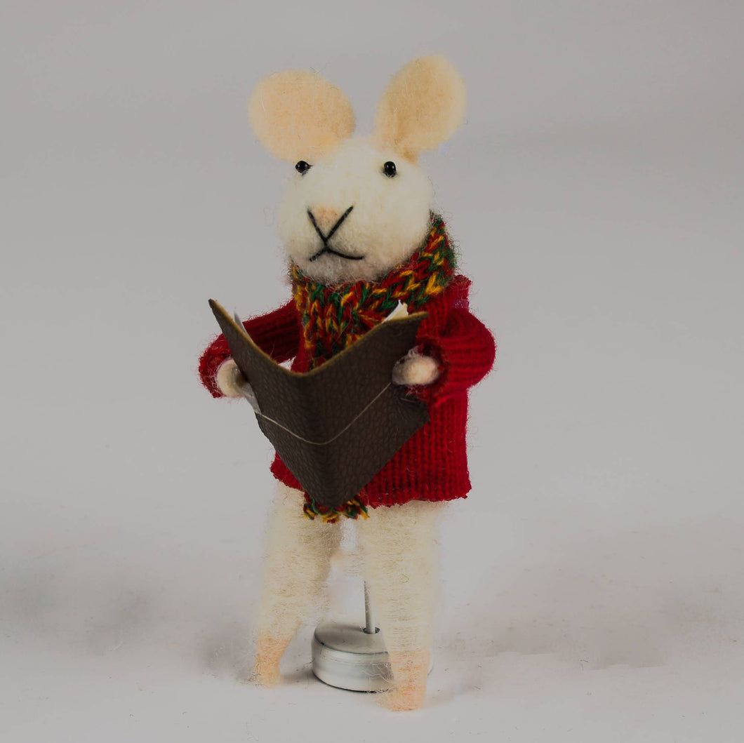 Felt Mouse With Music Book