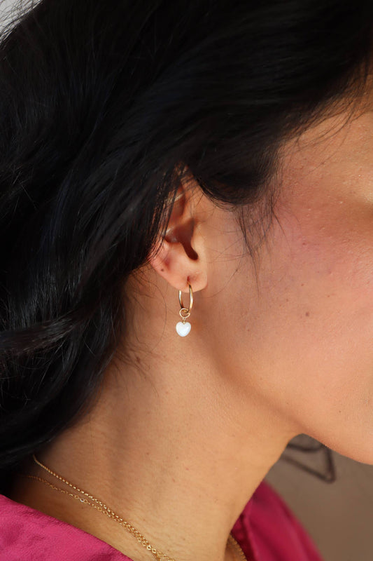 Luminous Heart Hoops I Valentine's Day Jewelry