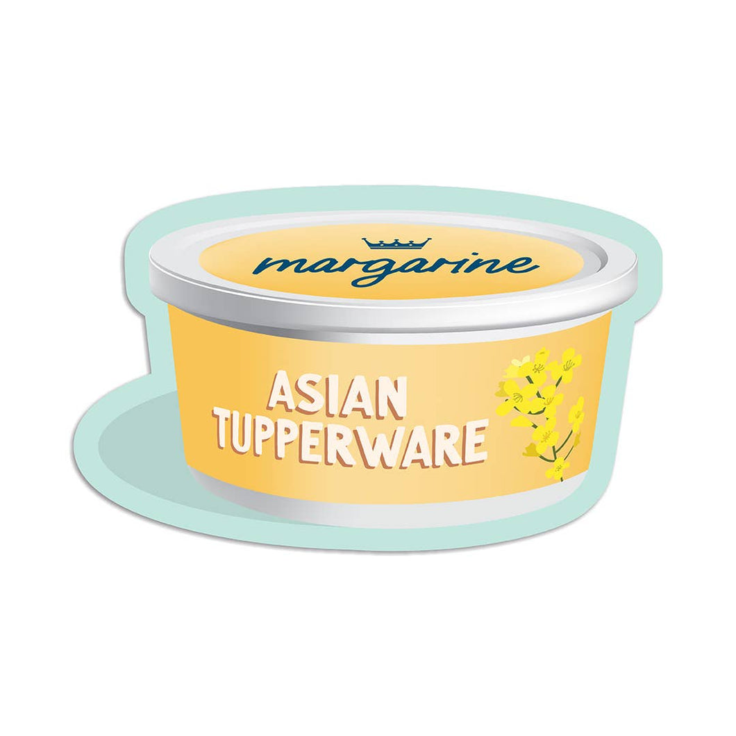 Asian tupperware vinyl sticker