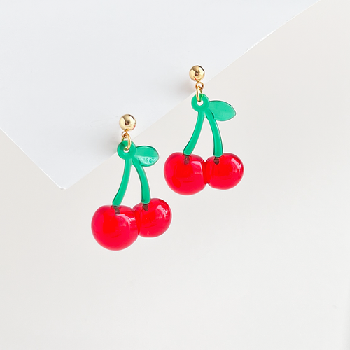 Yummy Cherry Earrings | Acrylic Earrings - Front & Company: Gift Store