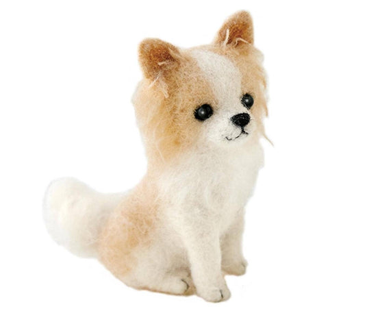 Needle Felting Kit: Long-Haired Chihuahua Japanese DIY Craft