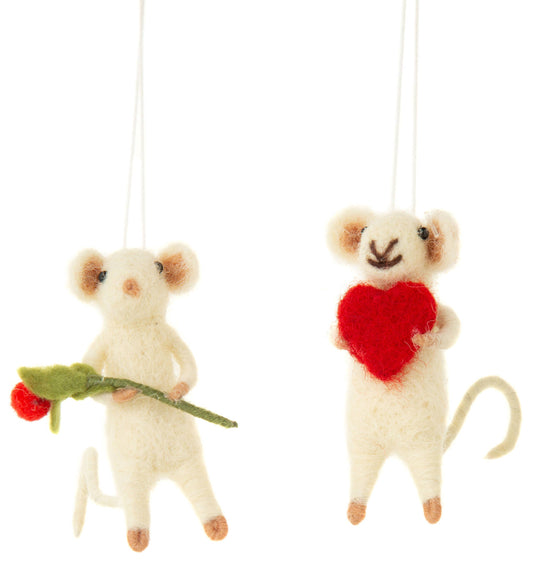 Felt Mice Ornament: Mini Mice Ornaments