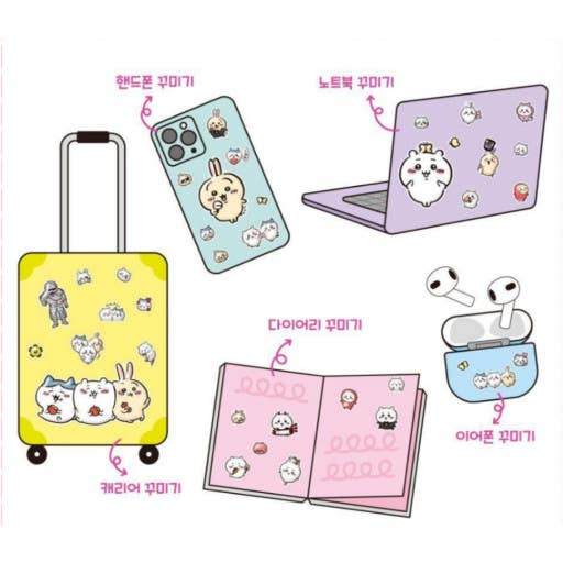 Chiikawa & Friends 5 Sizes Jelly Coating Deco Stickers