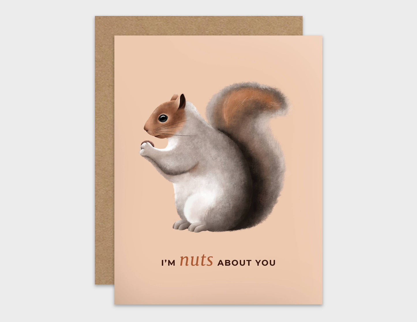 I'm Nuts About You Pun Love Card