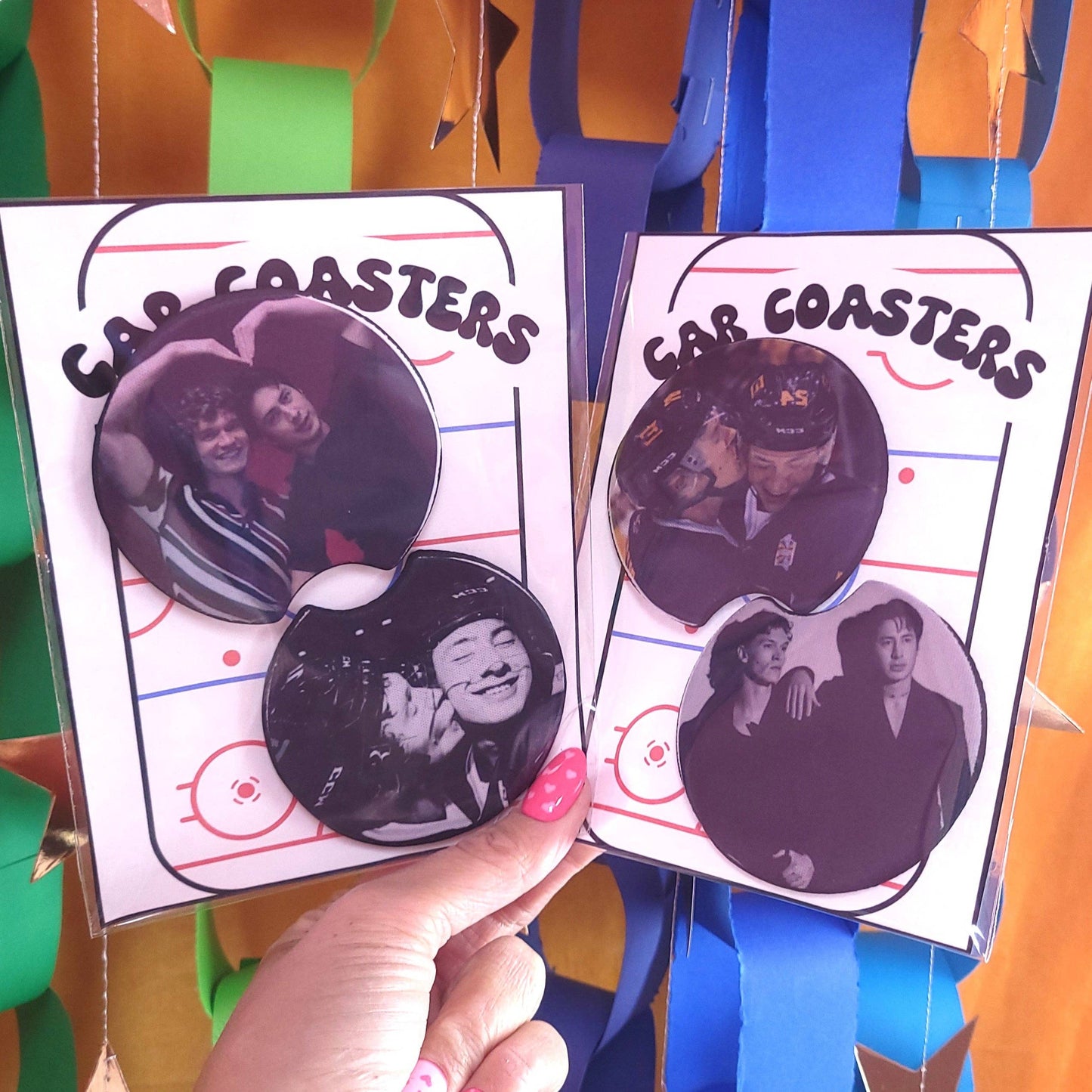 Heated Rivalry Mismatch Car Coaster Sets