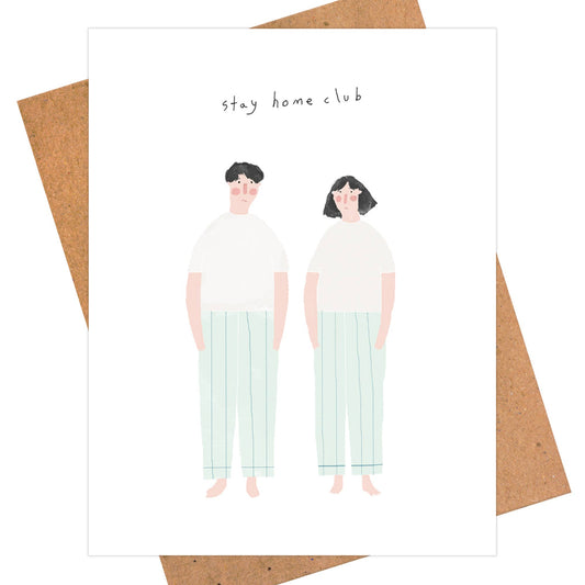 Stay Home Club Card, Anniversary Card, Love Card