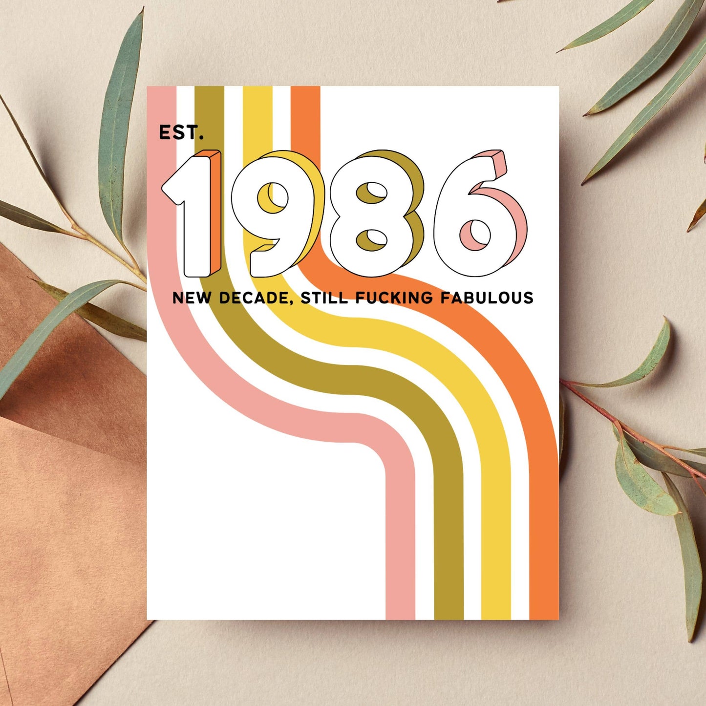 40th Birthday Card for 2026 EST 1986 Funny Gifts