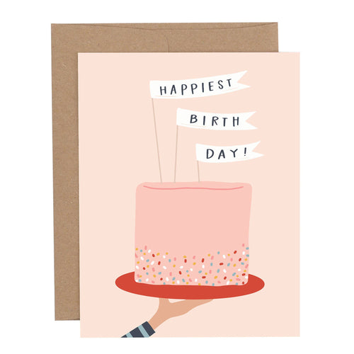 Sprinkled Cake Happiest Birthday Greeting Card - Front & Company: Gift Store