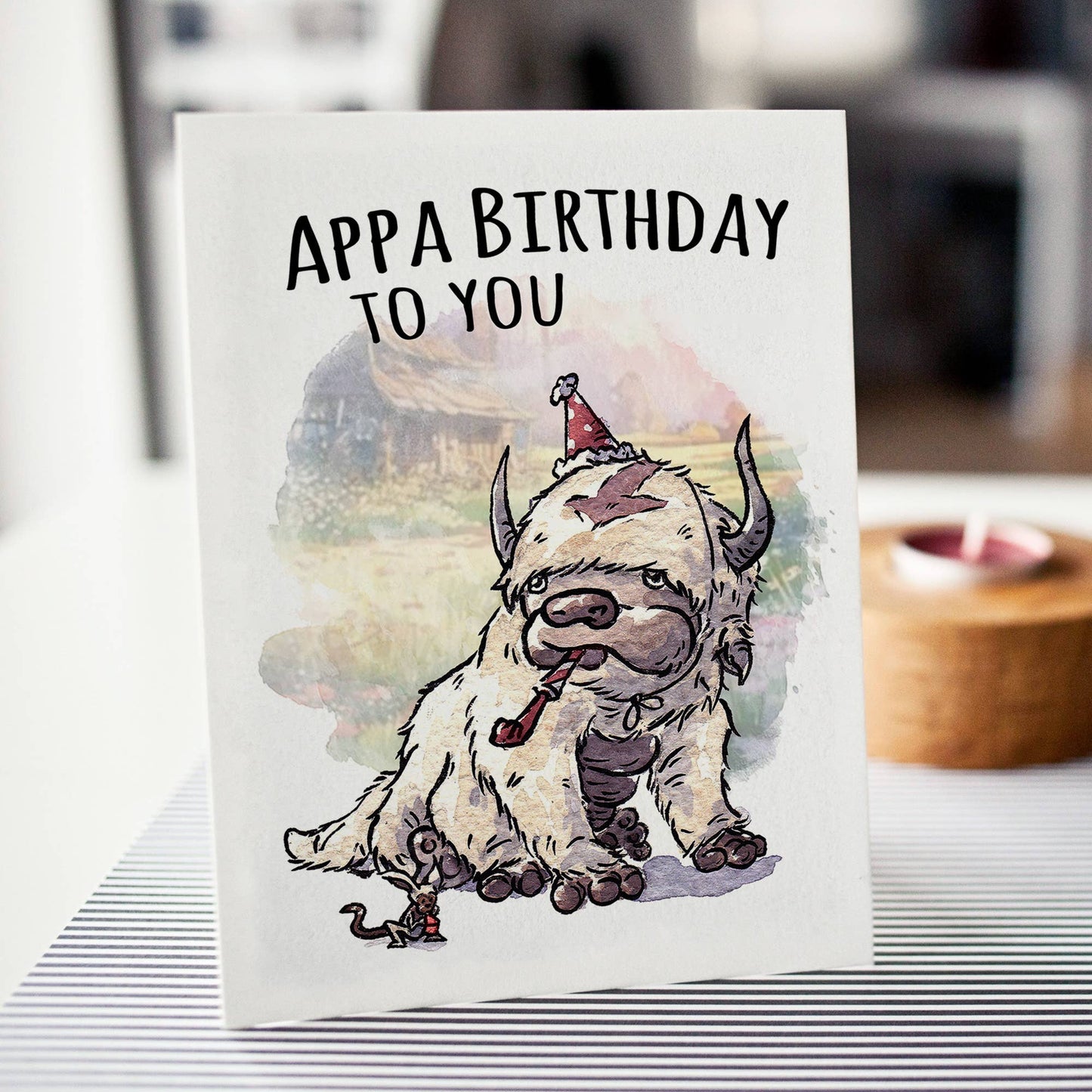 "App-y Birthday" - Elemental Bender Nerdy Birthday Card