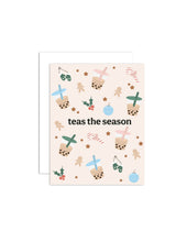 Load image into Gallery viewer, Teas the Season - Christmas/Holiday, Boba Greeting Card
