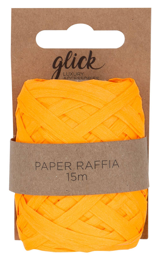 PAPER RAFFIA NEON ORANGE 15M
