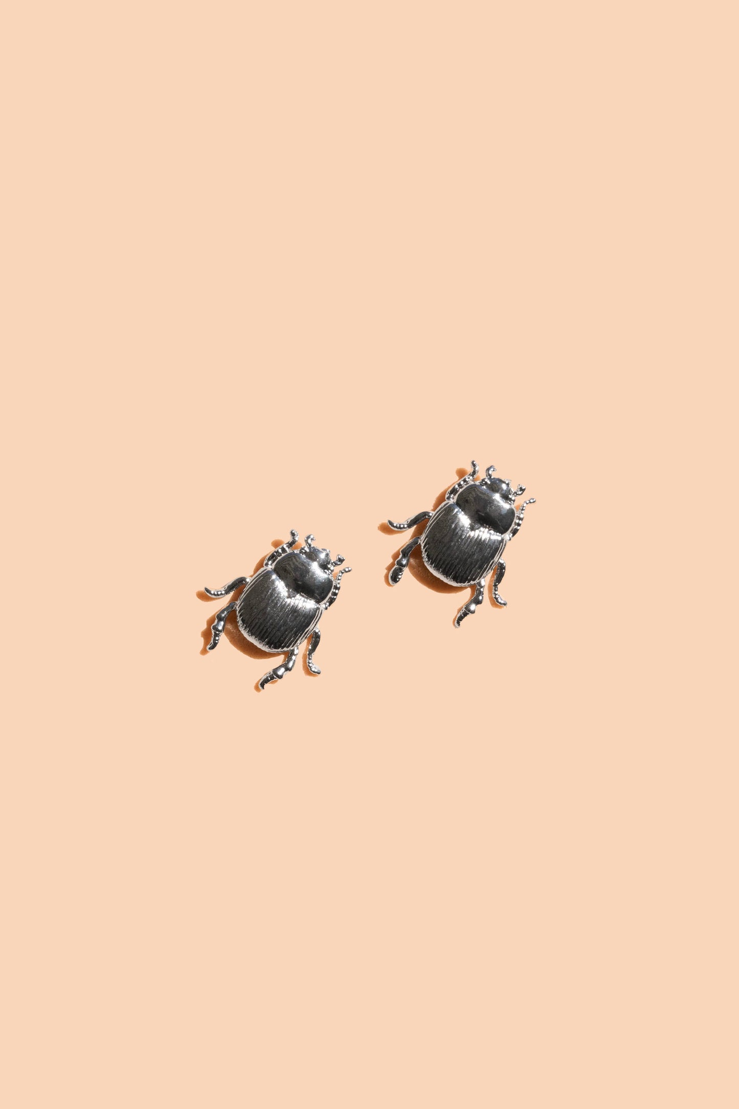 Fortune Beetle Studs -18K Gold Plated or Silver Rhodium