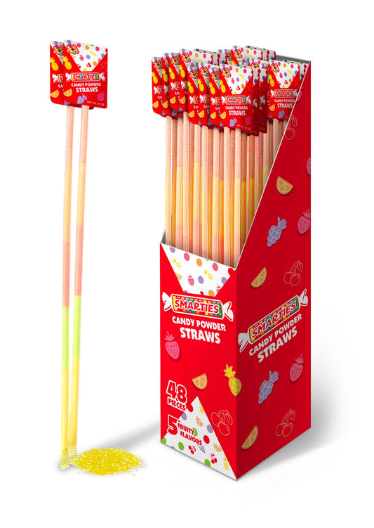 Smarties Candy Powder Straws, .37oz