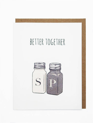 Better Together Hand Illustrated Wedding Card - Front & Company: Gift Store