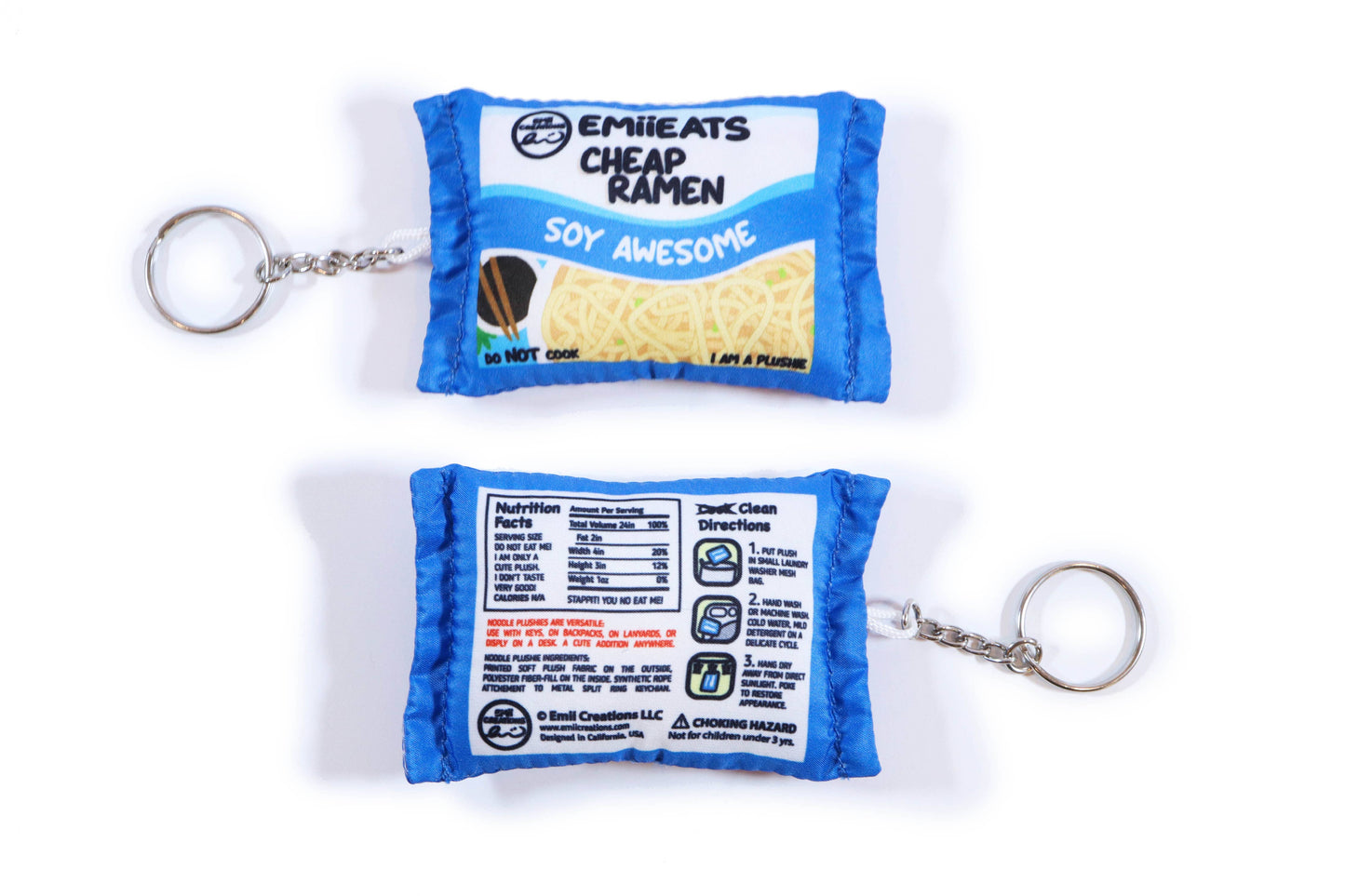 Tiny Instant Ramen Plush Key & Bag Charm