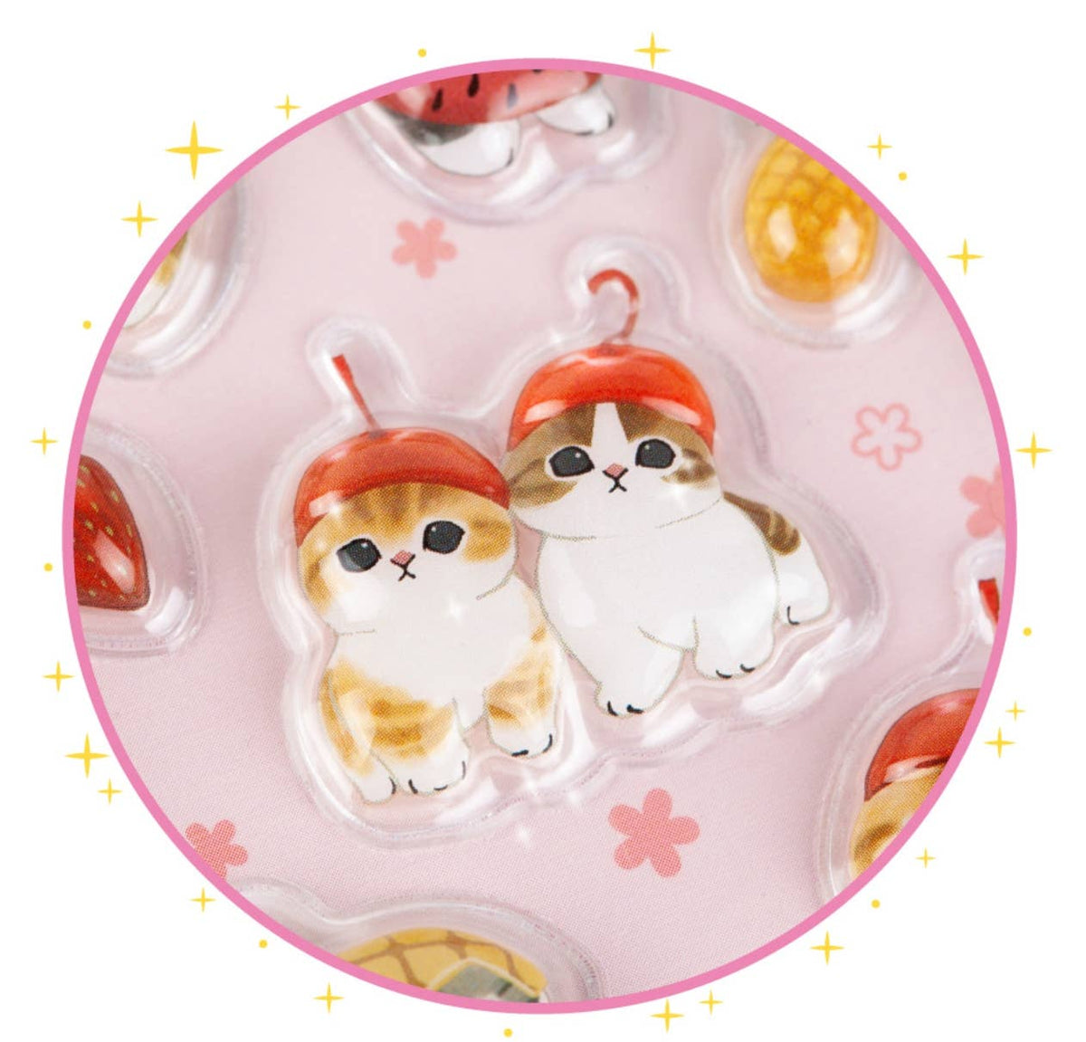 Mofusand Candy Deco Sticker - Puffy 3D Cat Sticker Collection