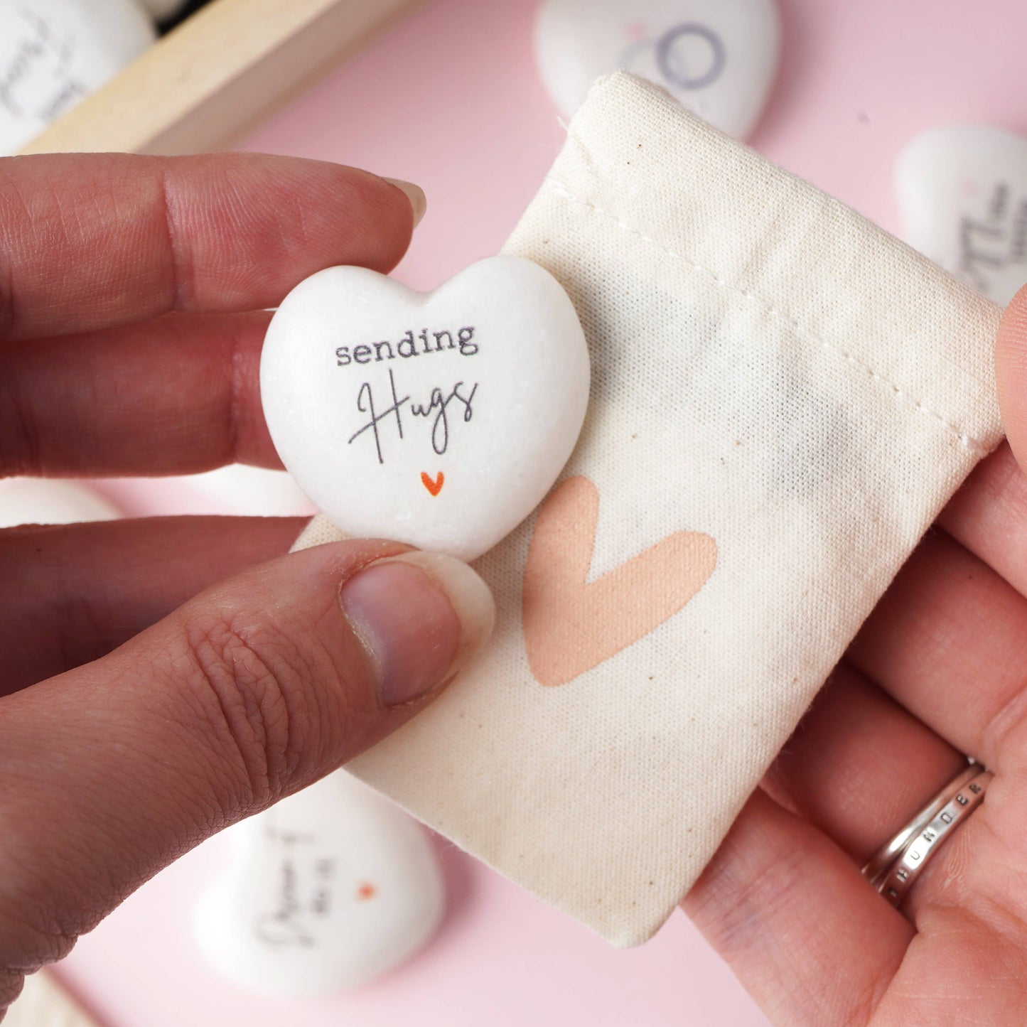 Just Smile Pebble in a bag