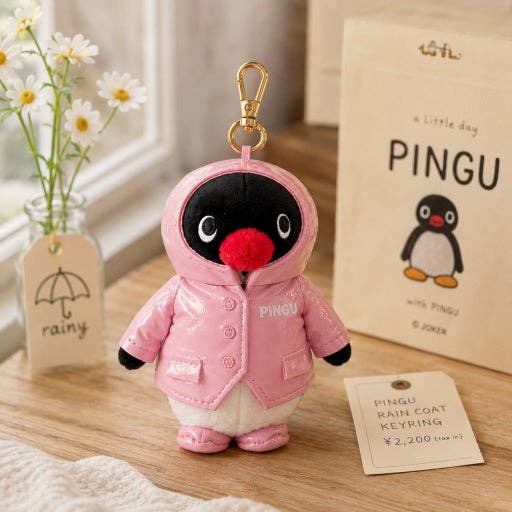 Restock! Pingu Raincoat Plush Keychain new color!