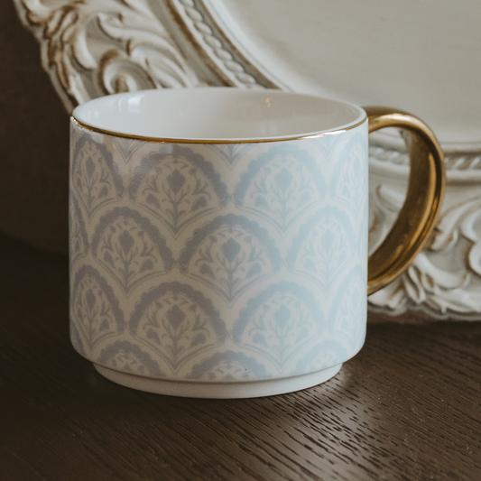 *NEW* Blue Fan Quilt Coffee Mug - Home Decor & Gifts