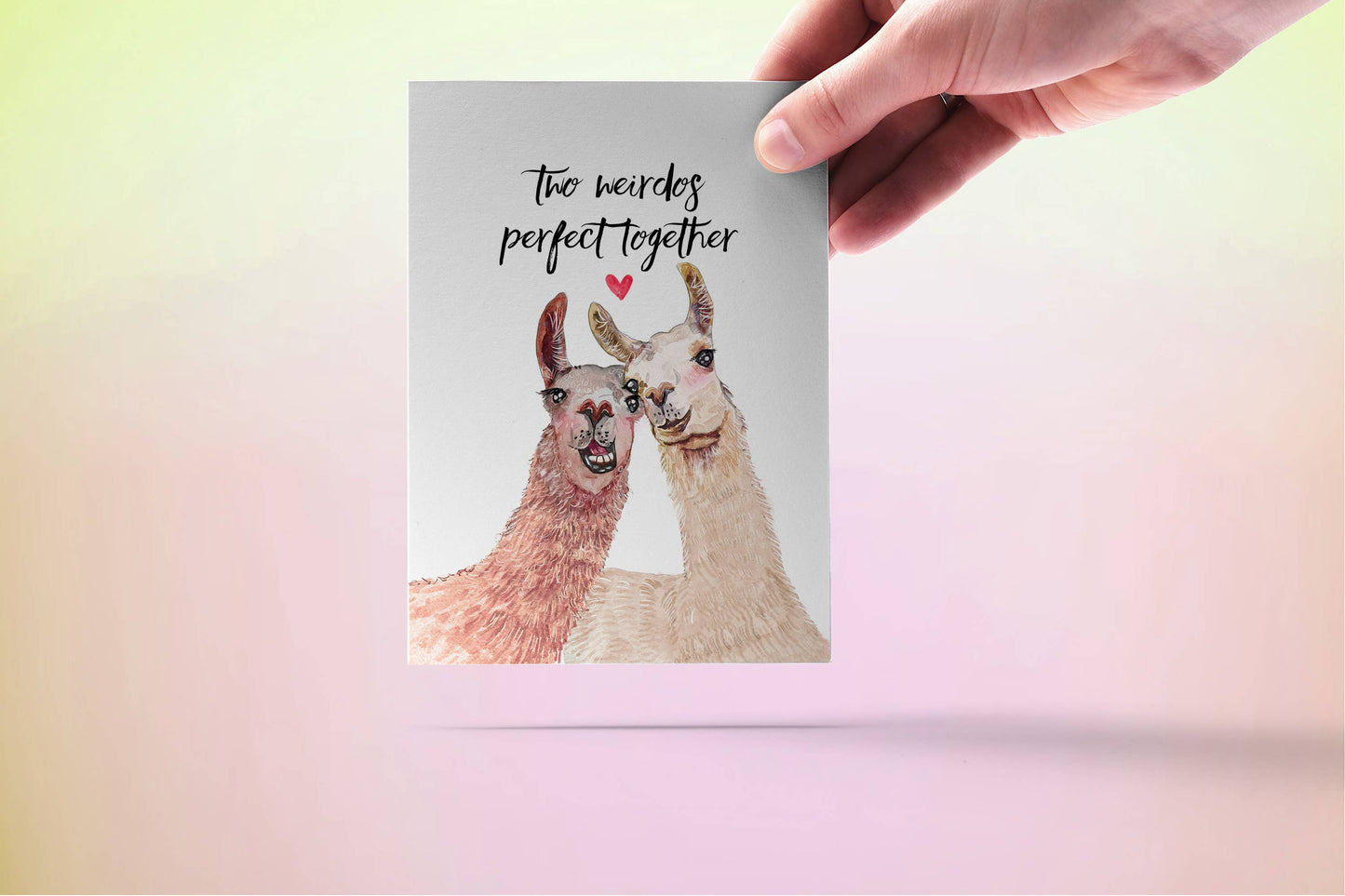 Two Weirdo Llamas Couple - Funny Wedding Anniversary Card