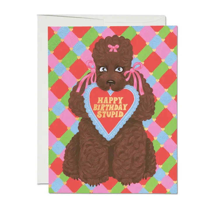 Birthday Poodle Birthday Greeting Card