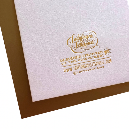 Happy Birthday Mom Letterpress Greeting Card