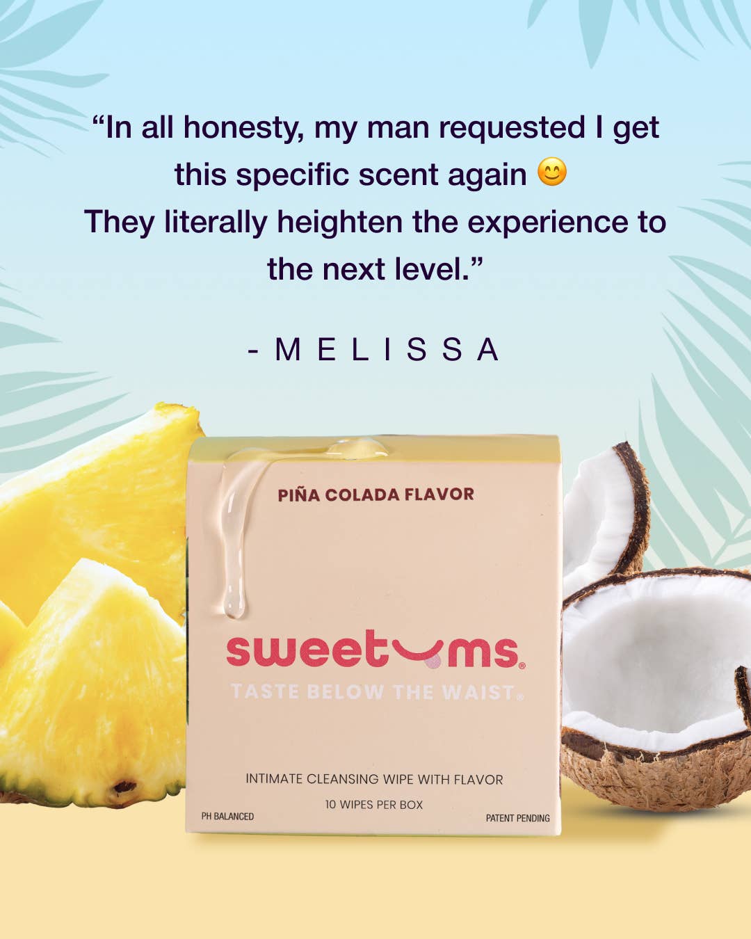 Pina Colada Flavored Intimate Wipes Waxing Beauty self care