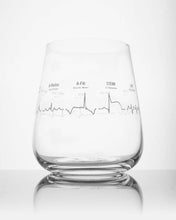 Load image into Gallery viewer, Heartbeat Wine Glass
