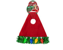 Load image into Gallery viewer, Uncle Bob&#39;s Tacky Tinsel Light-Up Santa Hat
