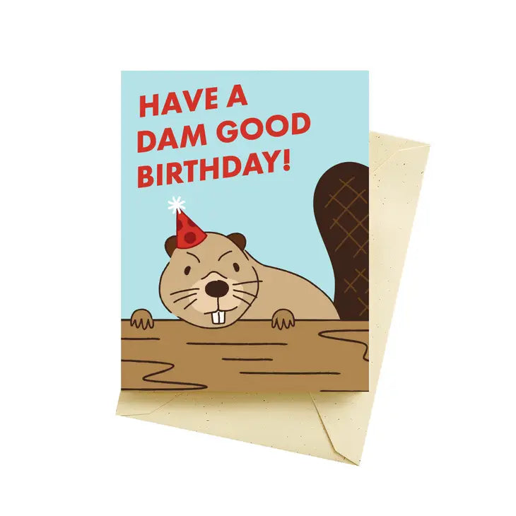 Dam Beaver Birthday Cards