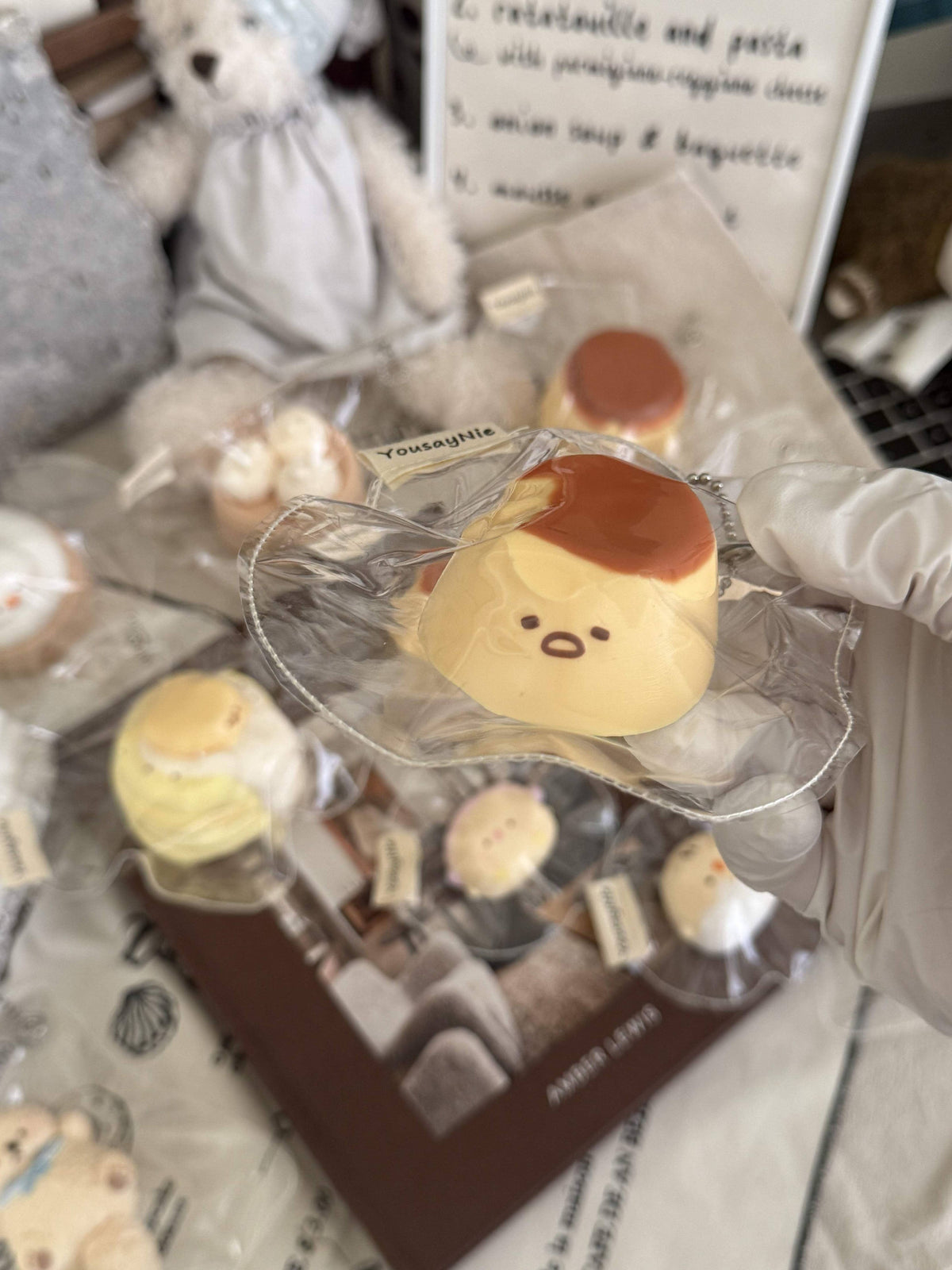 Gudetama Bite Pudding Taba Squishy Toy lazy egg pudding squishy soft collectible stress toy YouSay Thick Cream Texture