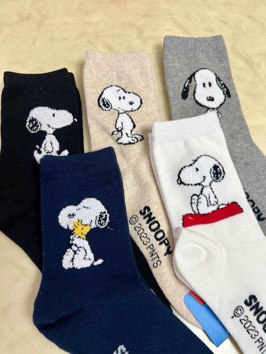 Peanuts 3D Snoopy Ankle Mid Calf Socks-Cotton ultra Soft