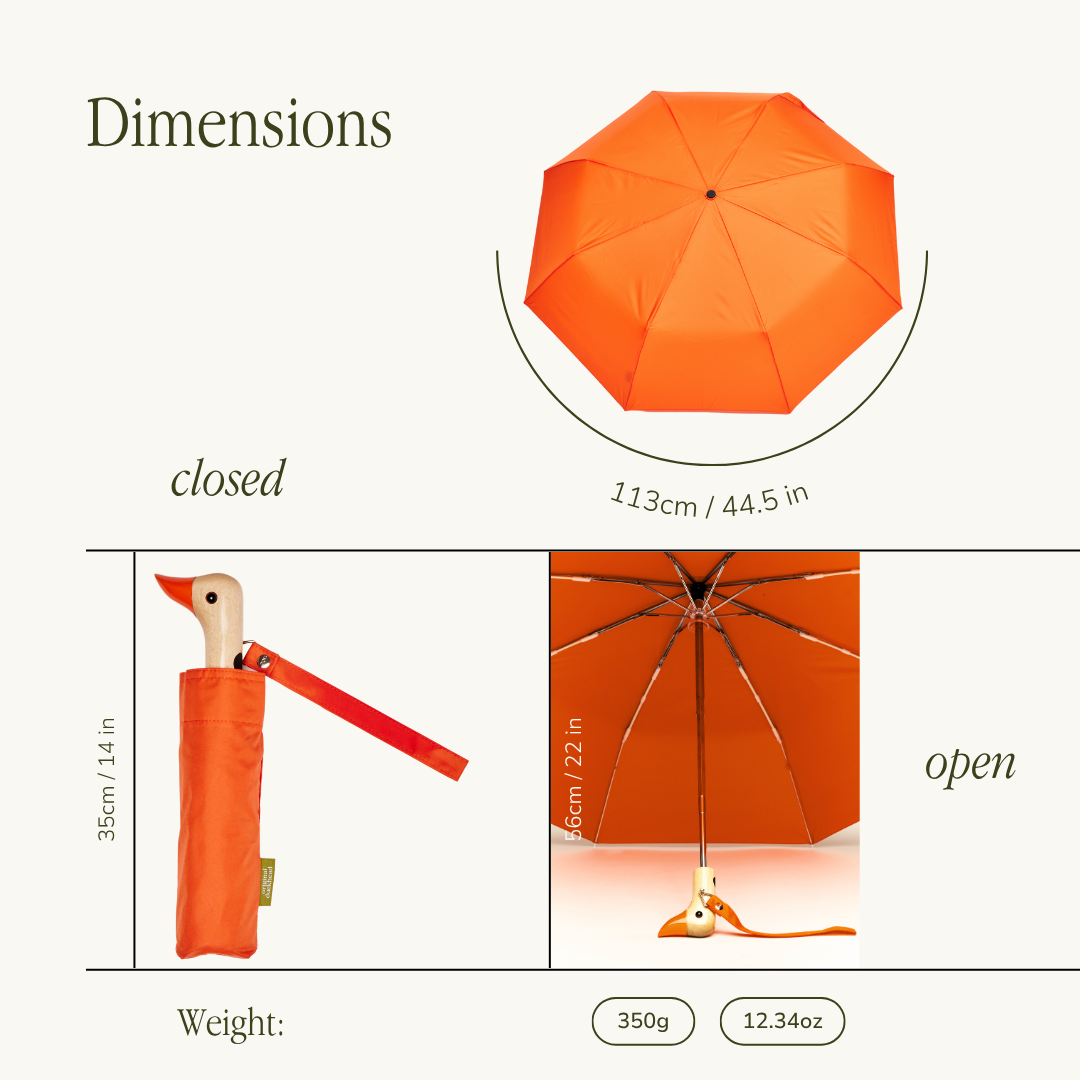 Papaya Eco-friendly Original Duckhead Compact Umbrella